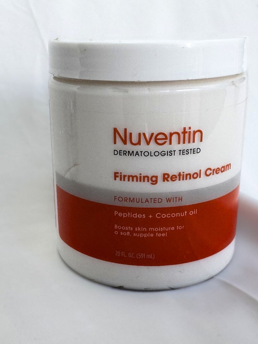 Nuventin Firming Retinol Cream Moisture Peptides + Coconut Oil 20 Fl Oz